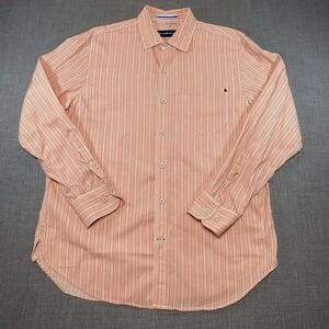 Tommy Bahama Long Sleeve Button Up Shirt Men's Medium Tencel Cotton Blend